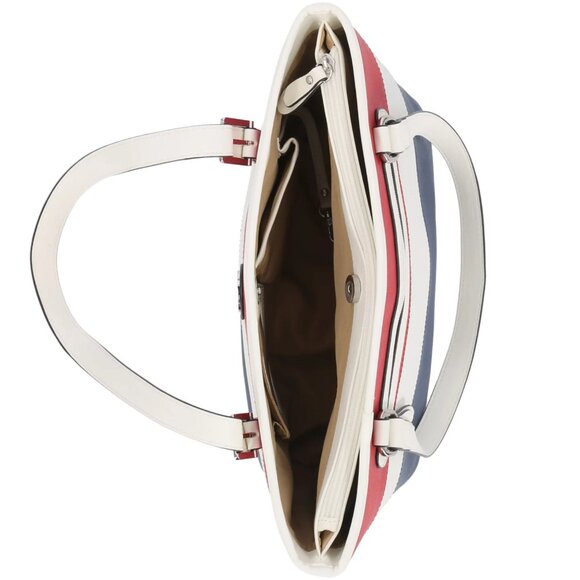 Giani Bernini Rugby Saffiano Red, White & Blue Medium Tote - Picture 5 of 8